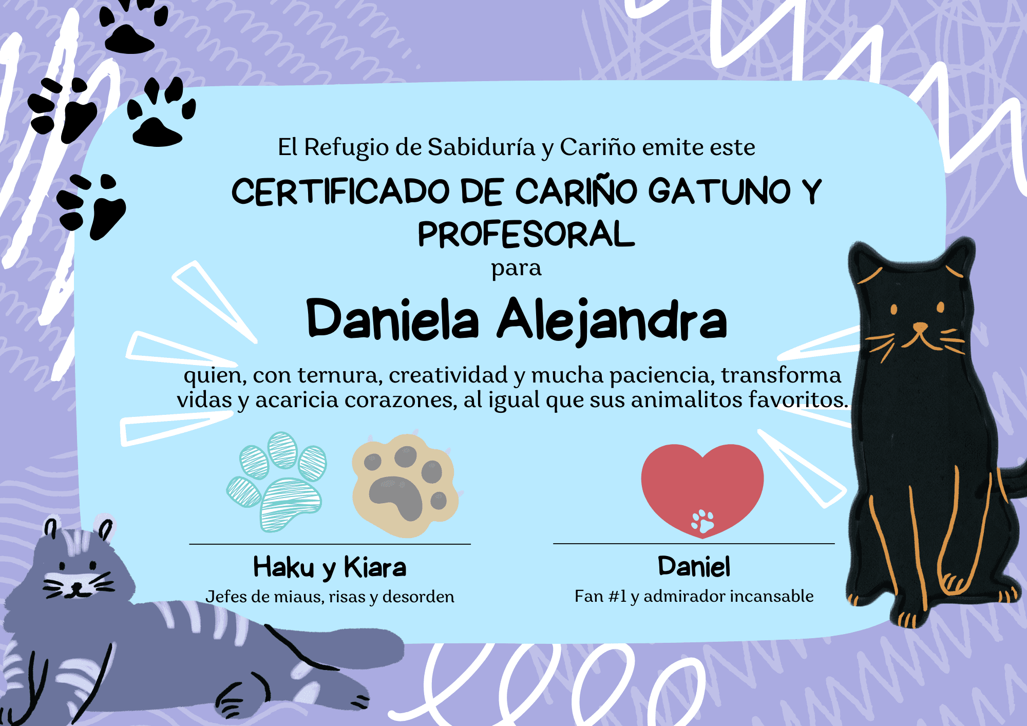 Diploma para Daniela